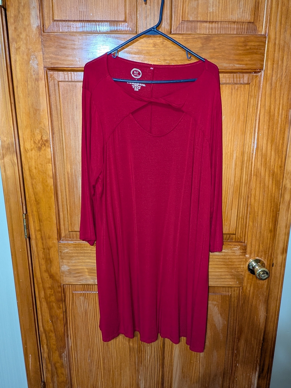 Ava & Viv Red Long Sleeve Swing Dress
